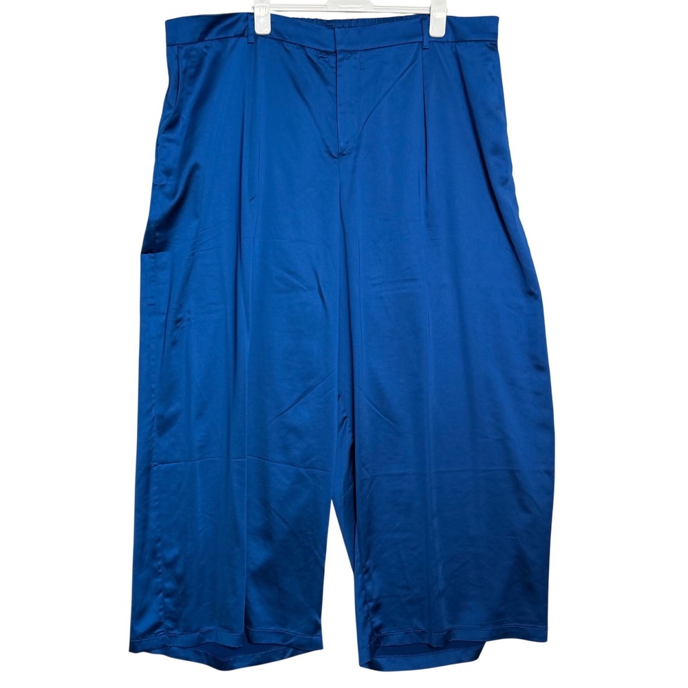 Eloquii Collectors Blue Wide Leg Pants NWT Size 26 High Rise‎ Palazzo